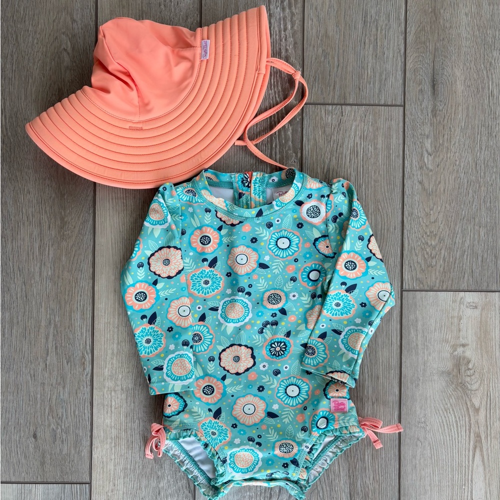RuffleButts Rashguard Swim Set